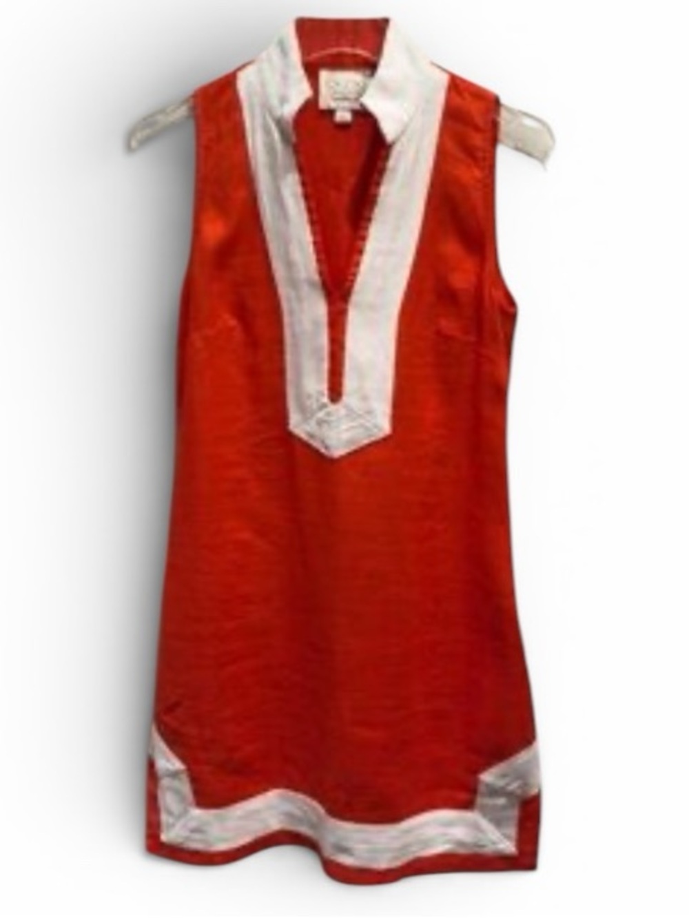 STS Orange Red Linen Dress M